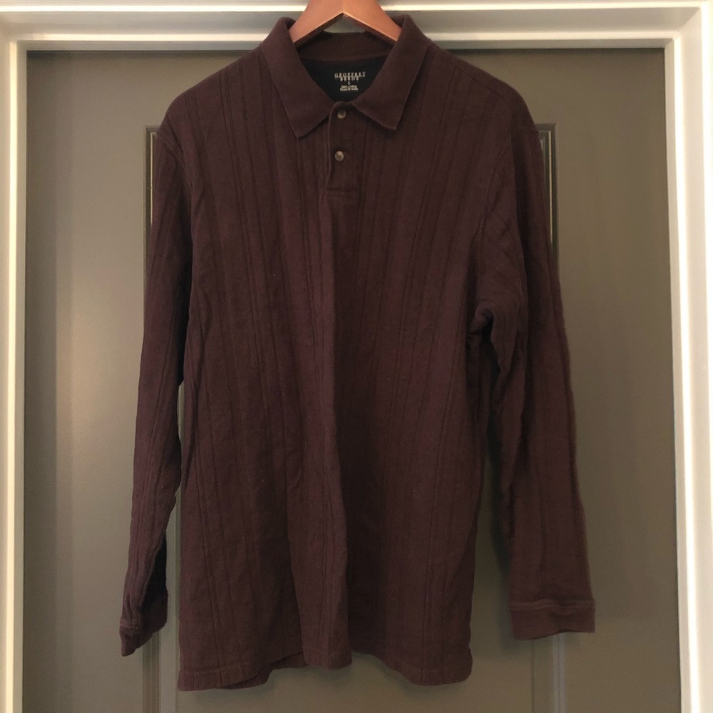 🌺 Geoffrey Beene Sweater Size L Burgundy - Picture 6 of 8